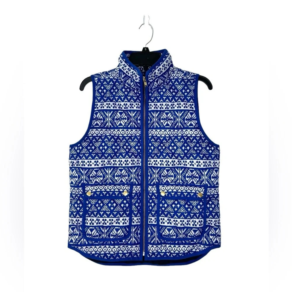 J. Crew Fair Isle Vest Excursion Women's Sz S Cabincore Preppy Nordic